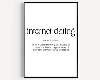 Internet Dating Definition Print - Magic Posters