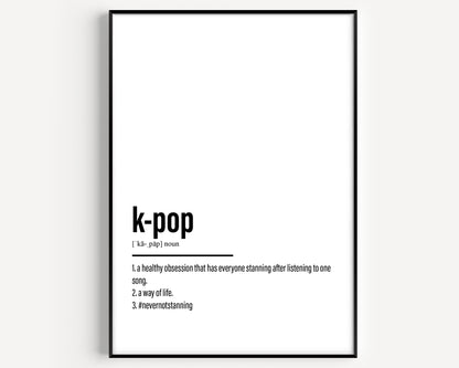 K-pop Definition Print - Magic Posters