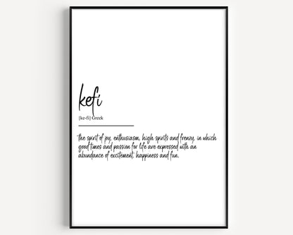 Kefi Definition Print - Magic Posters