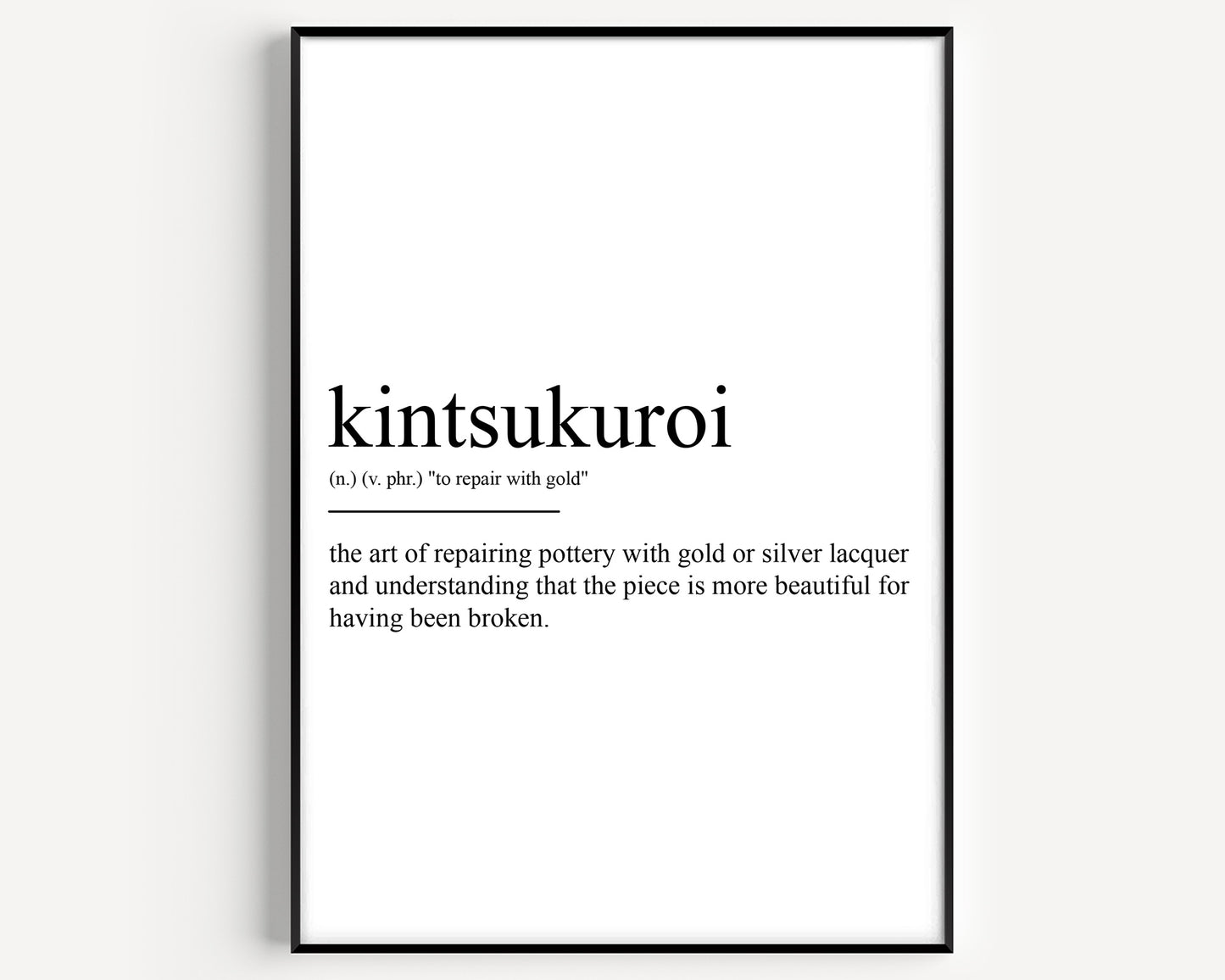 Kintsukuroi Definition Print - Magic Posters