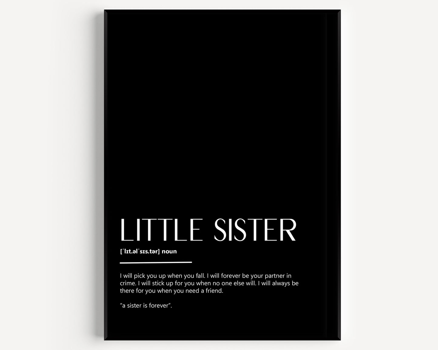 Little Sister Definition Print - Magic Posters