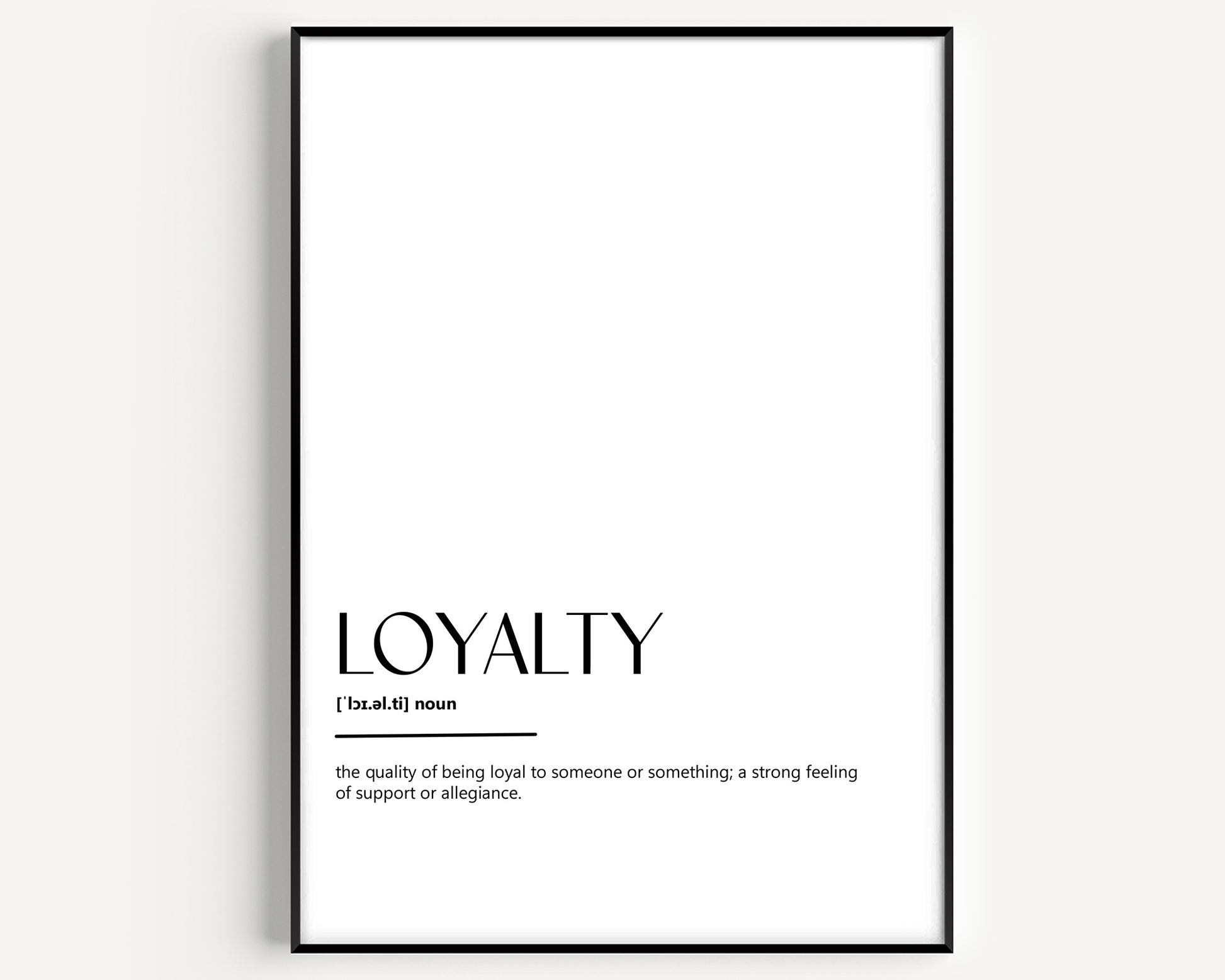 Loyalty Definition Print - Magic Posters