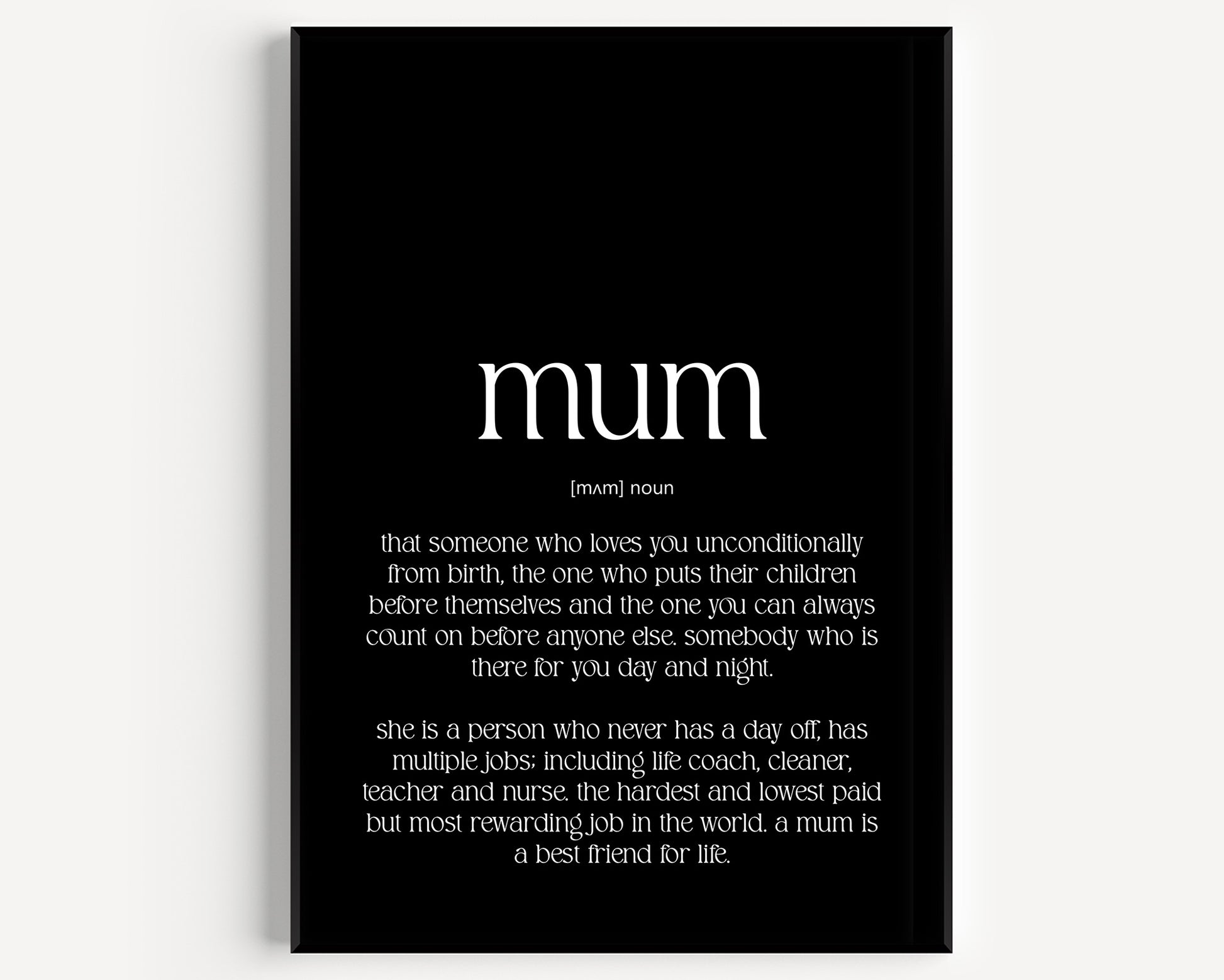 Mum Definition Print - Version 4 - Magic Posters