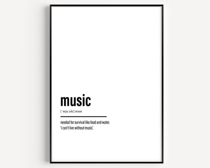 Music Definition Print V2 - Magic Posters