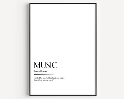 Music Definition Print V2 - Magic Posters