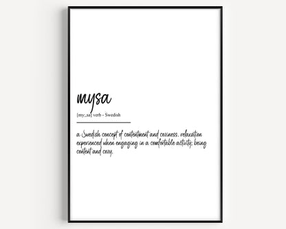 Mysa Definition Print - Magic Posters