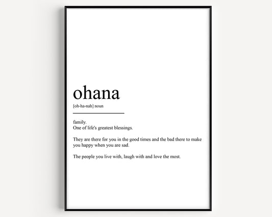 Ohana Definition Print V2 - Magic Posters