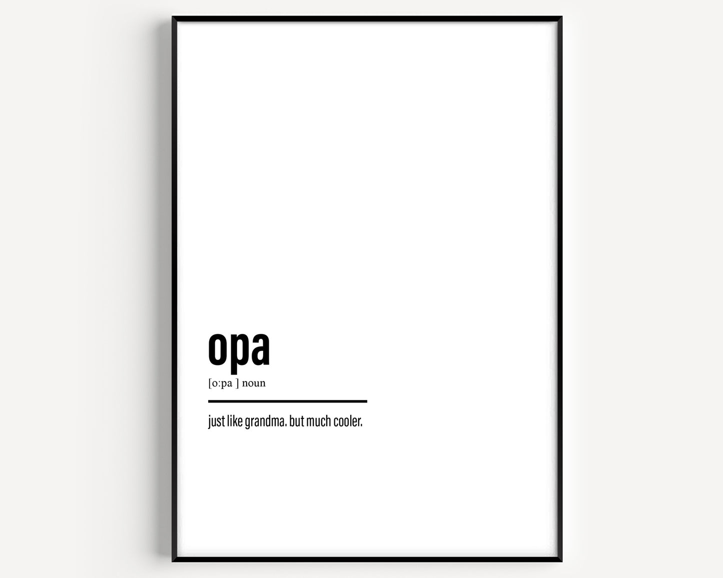 Opa Definition Print - Magic Posters