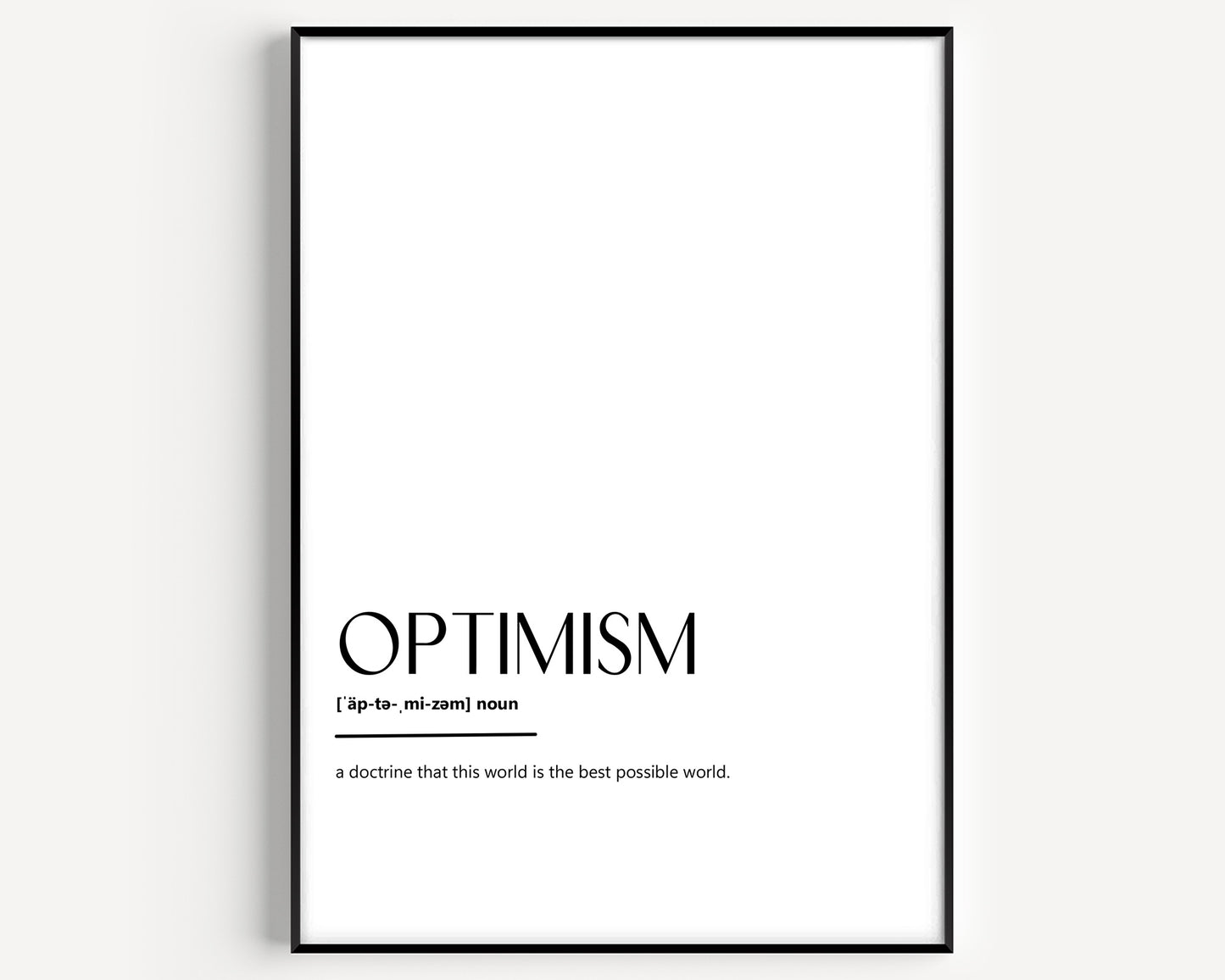 Optimism Definition Print - Magic Posters