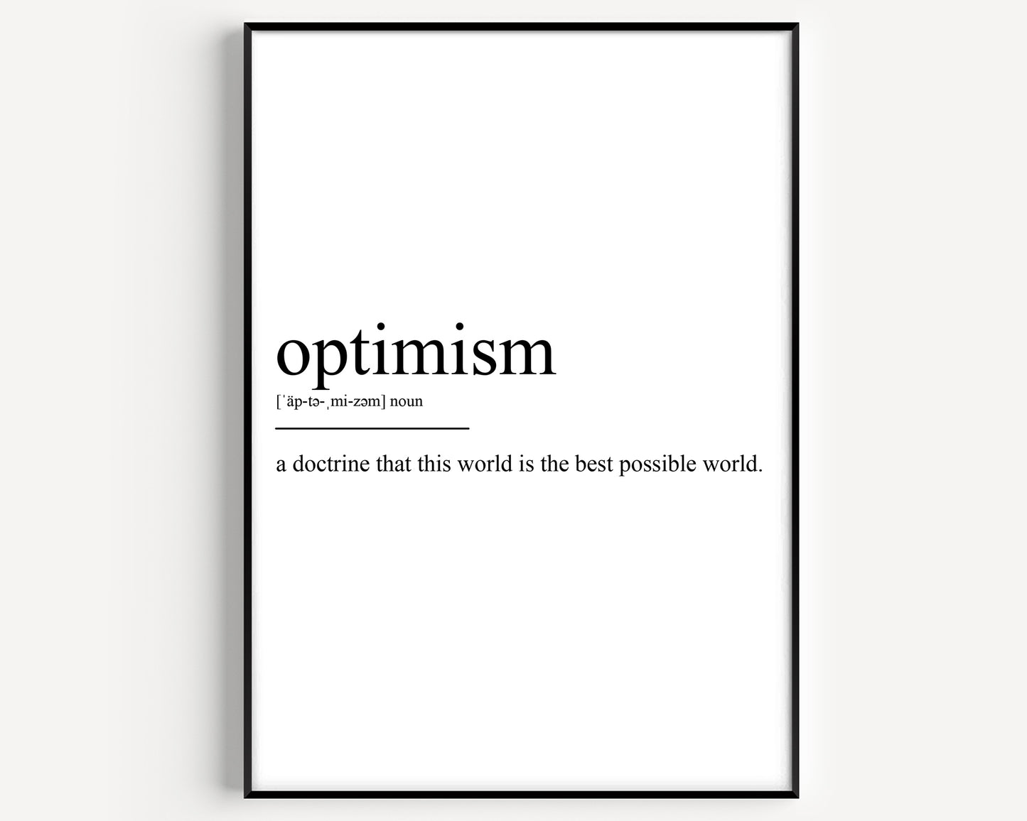 Optimism Definition Print - Magic Posters