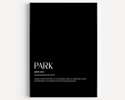 Park Definition Print - Magic Posters
