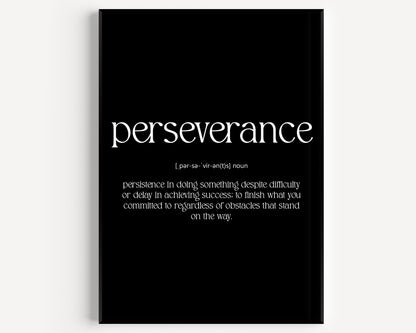 Perseverance Definition Print - Magic Posters