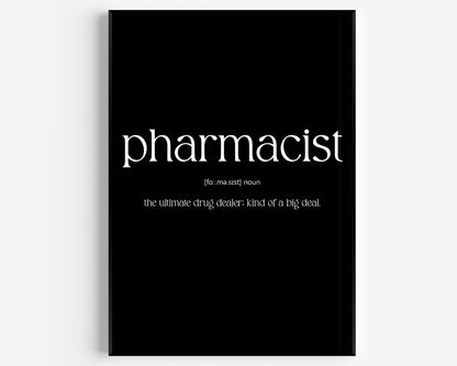 Pharmacist Definition Print - Magic Posters