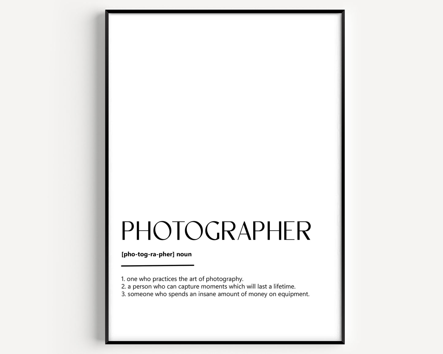 Photographer Definition Print - Magic Posters