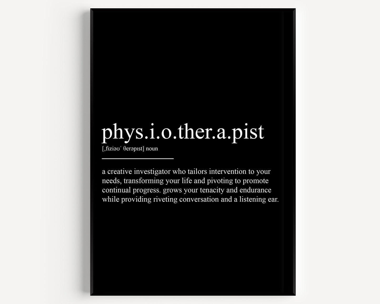 Physiotherapist Definition Print - Magic Posters