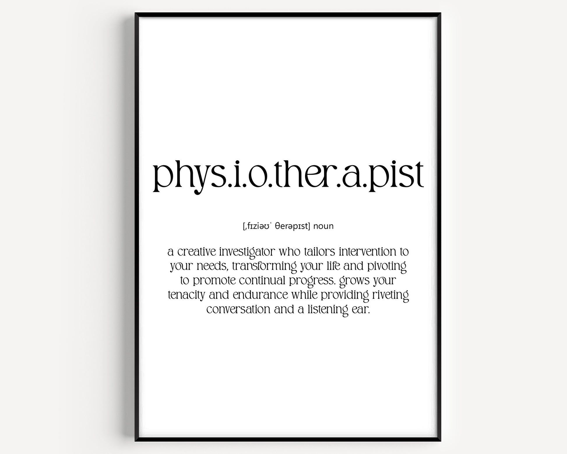Physiotherapist Definition Print - Magic Posters