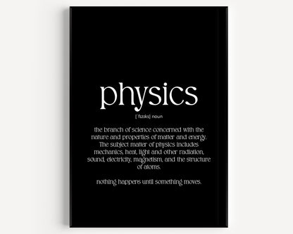 Physics Definition Print - Magic Posters