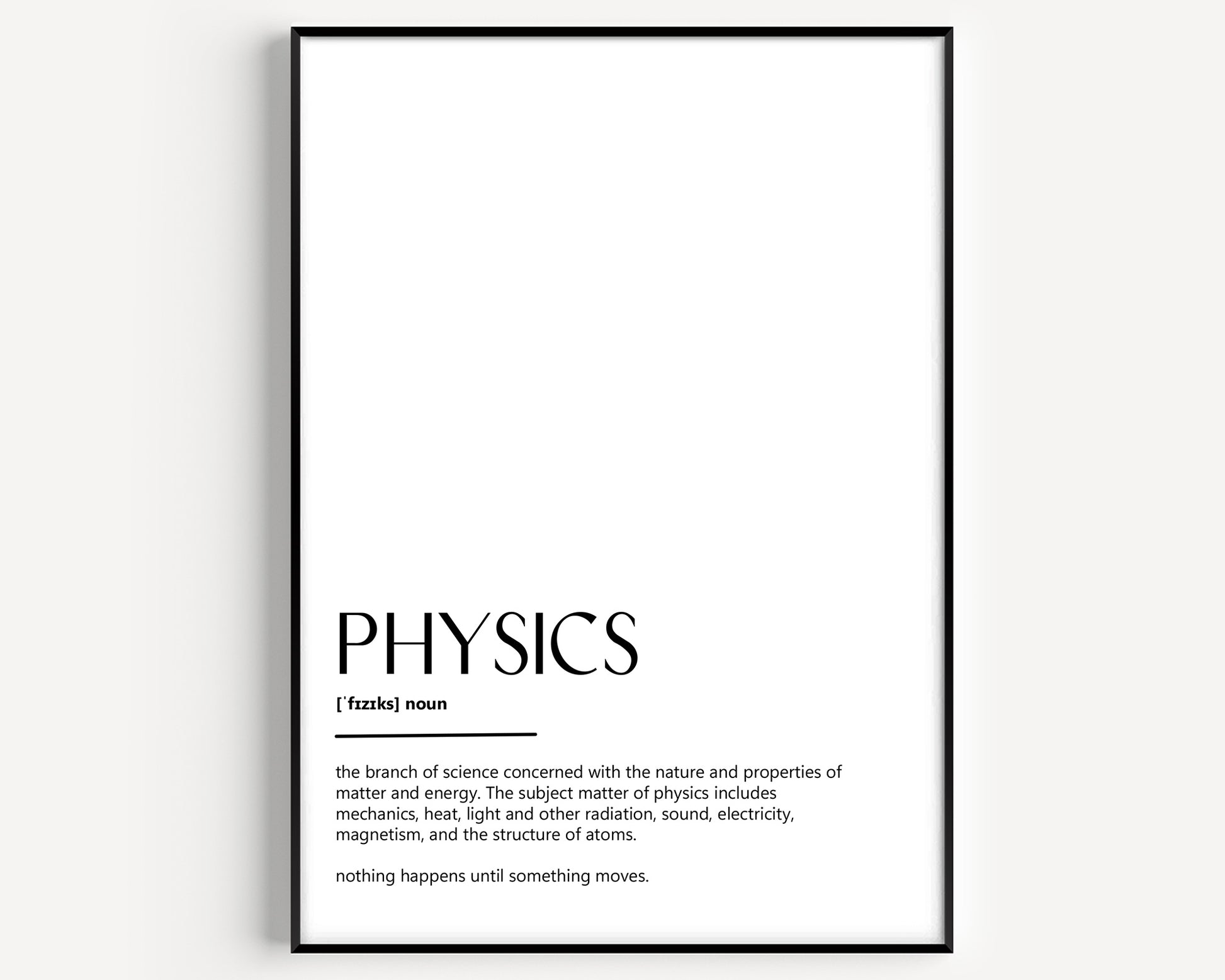 Physics Definition Print - Magic Posters