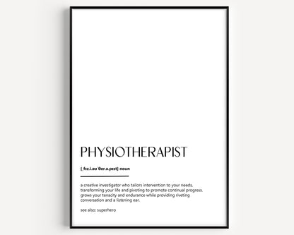 Physiotherapist Definition Print V2 - Magic Posters