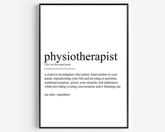 Physiotherapist Definition Print V2 - Magic Posters