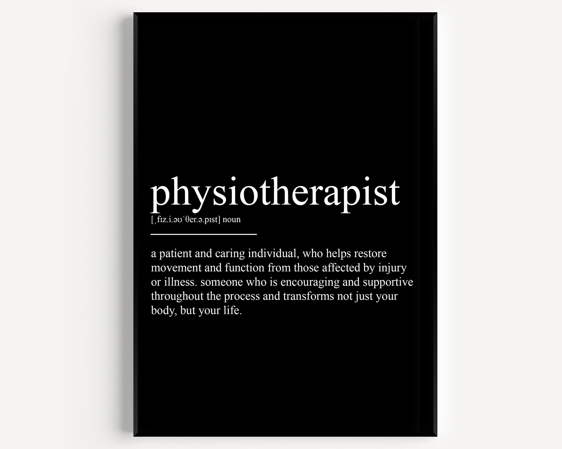Physiotherapist Definition Print V3 - Magic Posters