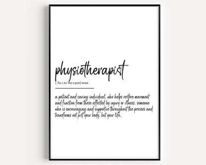 Physiotherapist Definition Print V3 - Magic Posters