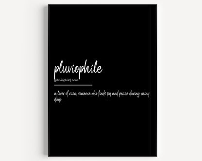 Pluviophile Definition Print V2 - Magic Posters