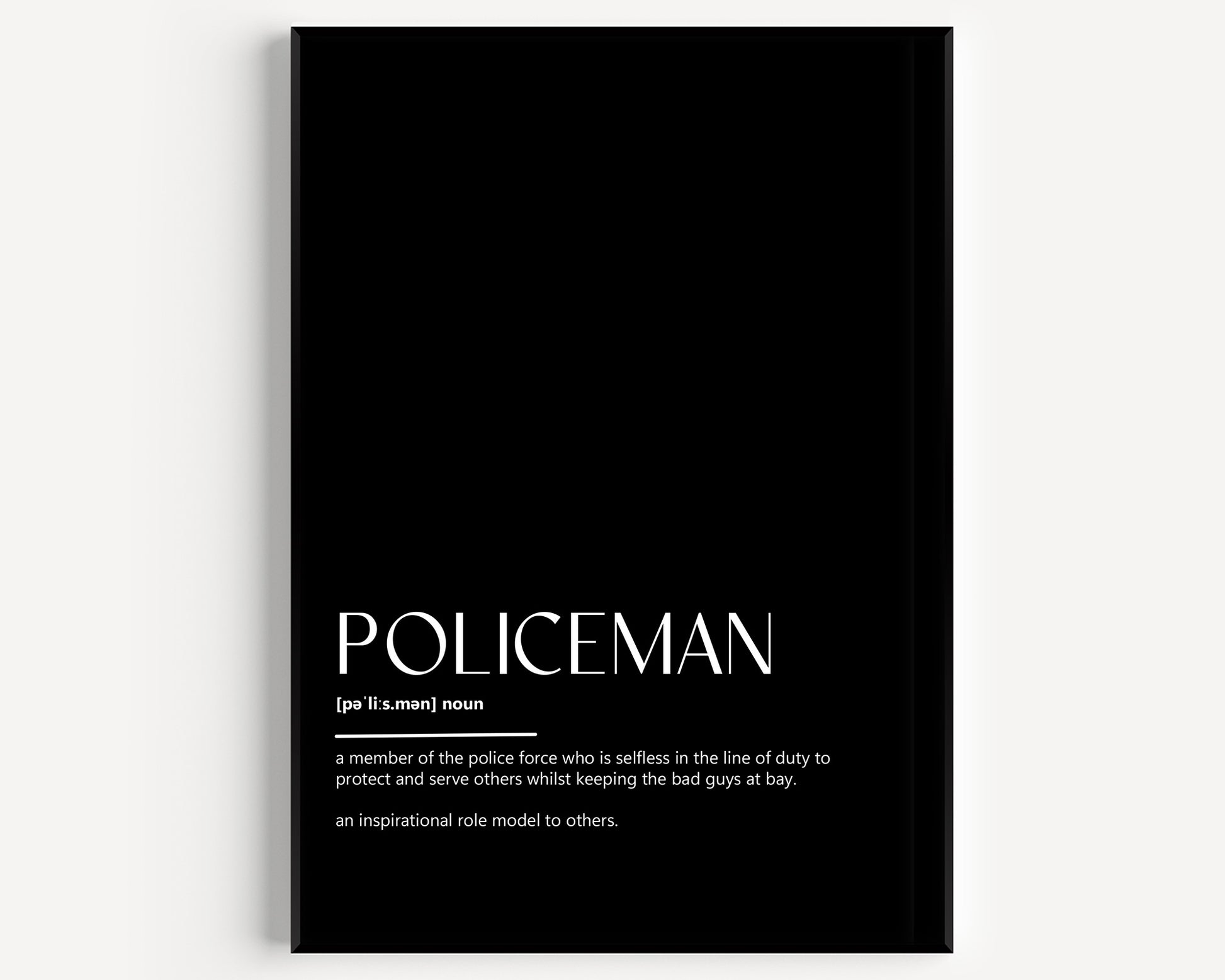 Policeman Definition Print - Magic Posters