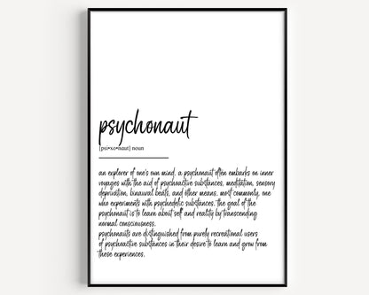 Psychonaut Definition Print - Magic Posters