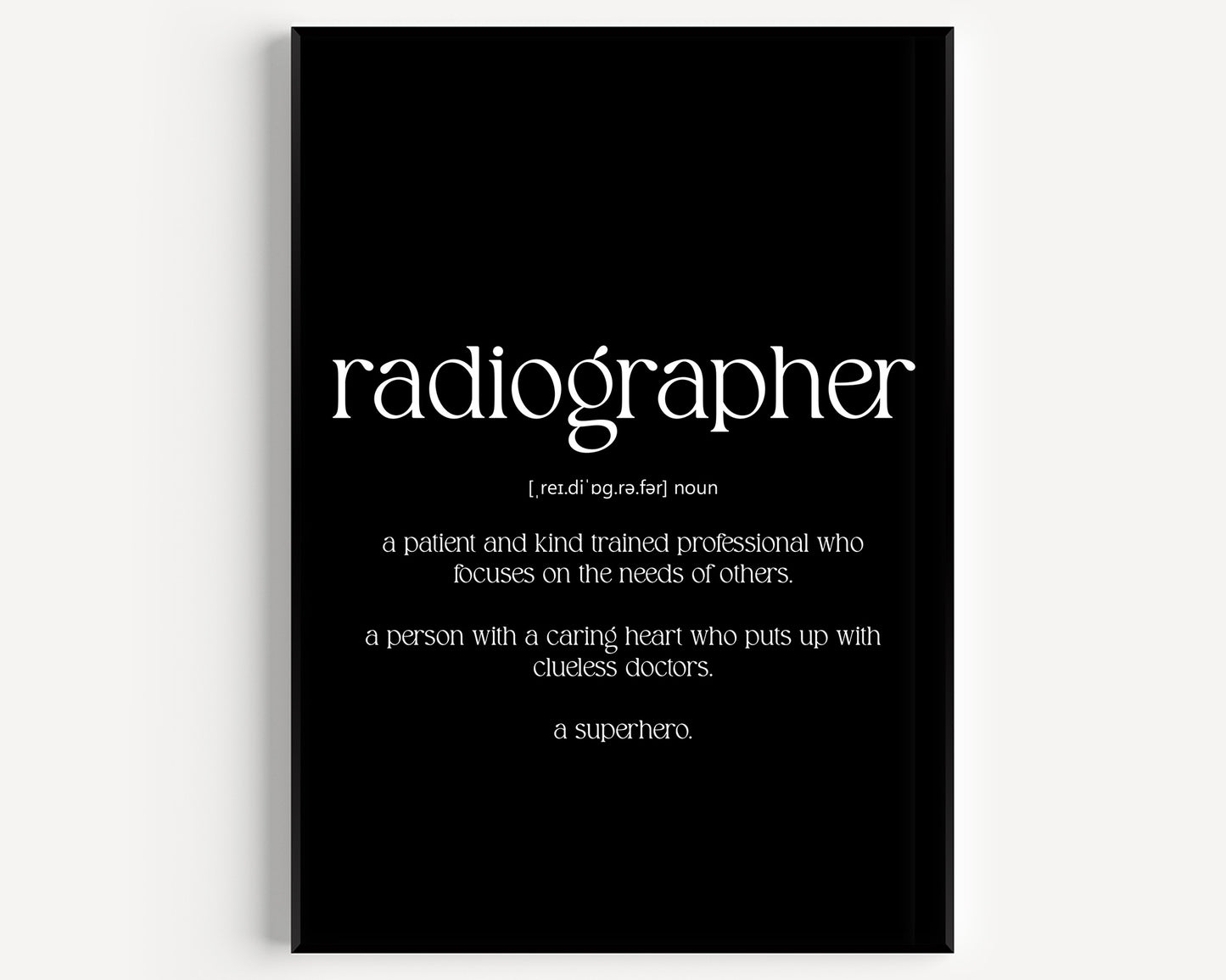 Radiographer Definition Print - Magic Posters