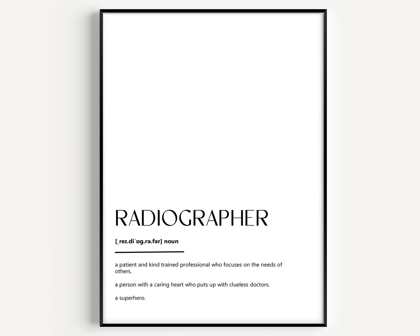 Radiographer Definition Print - Magic Posters
