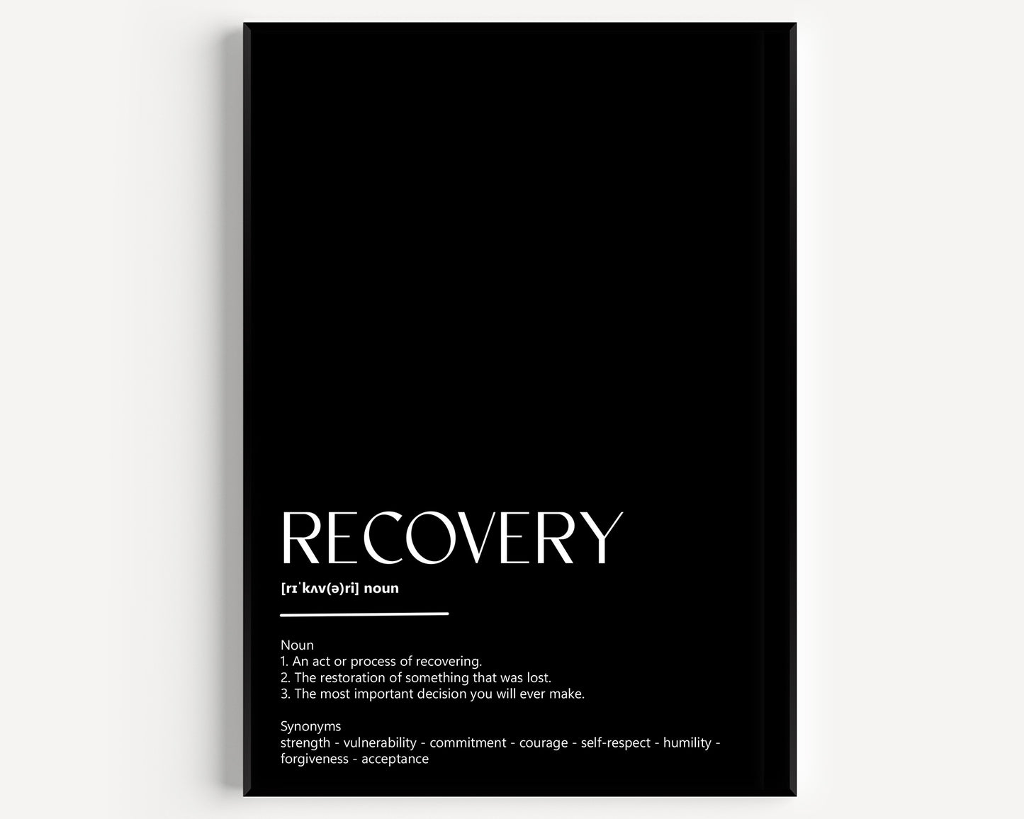 Recovery Definition Print - Magic Posters