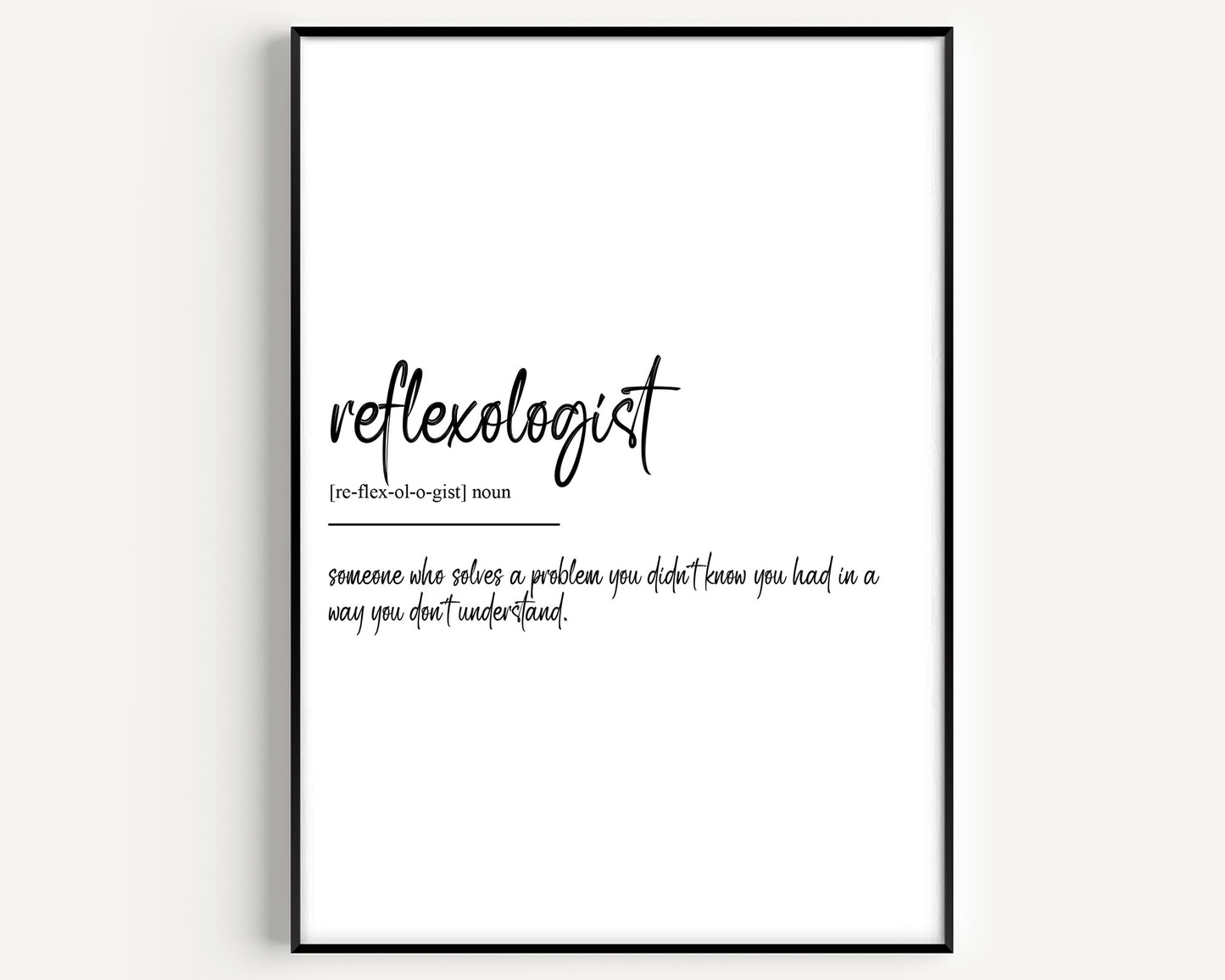 Reflexologist Definition Print - Magic Posters