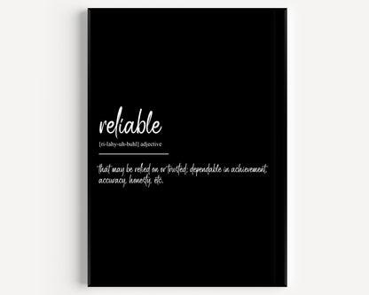 Reliable Definition Print - Magic Posters