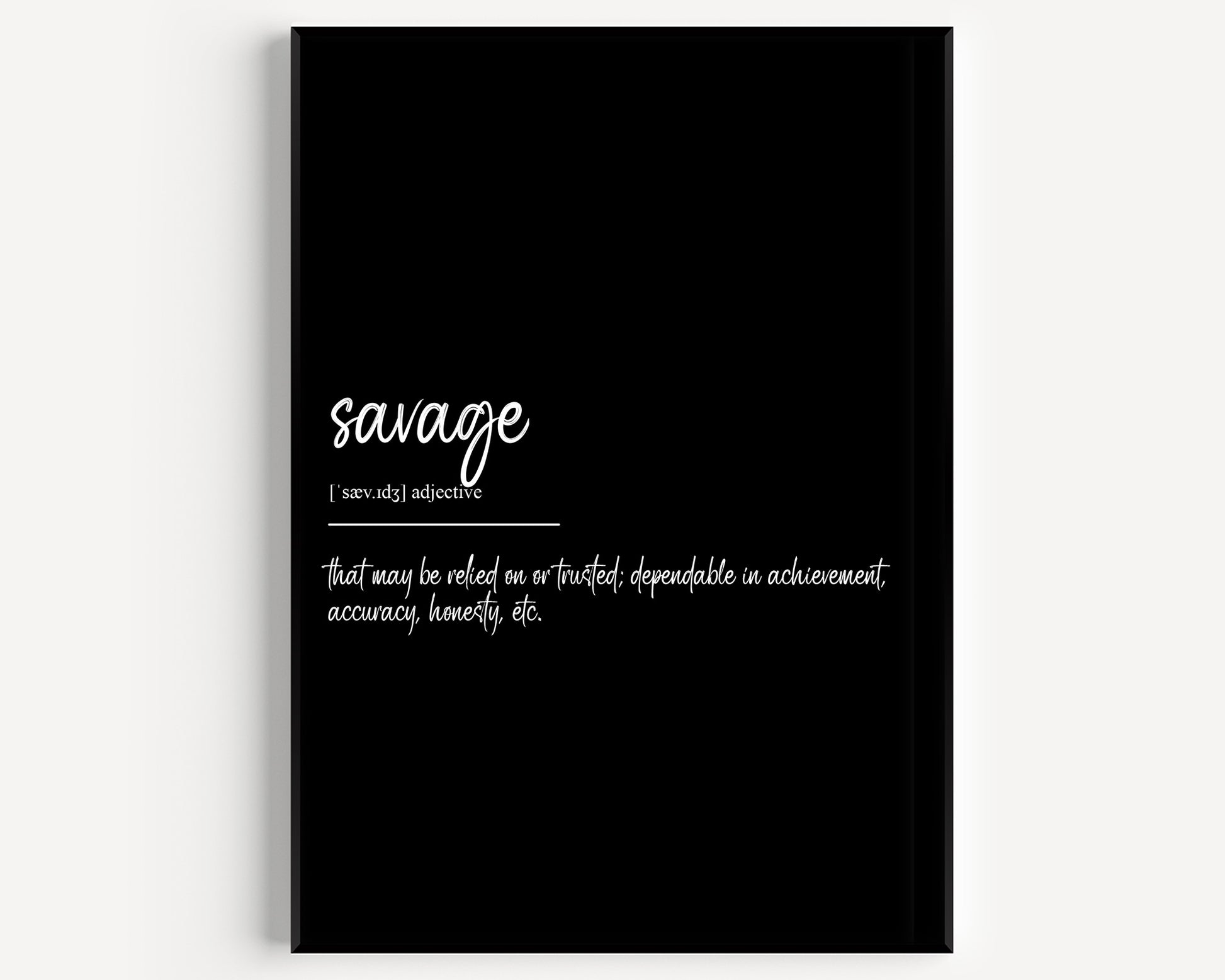 Savage Definition Print - Magic Posters