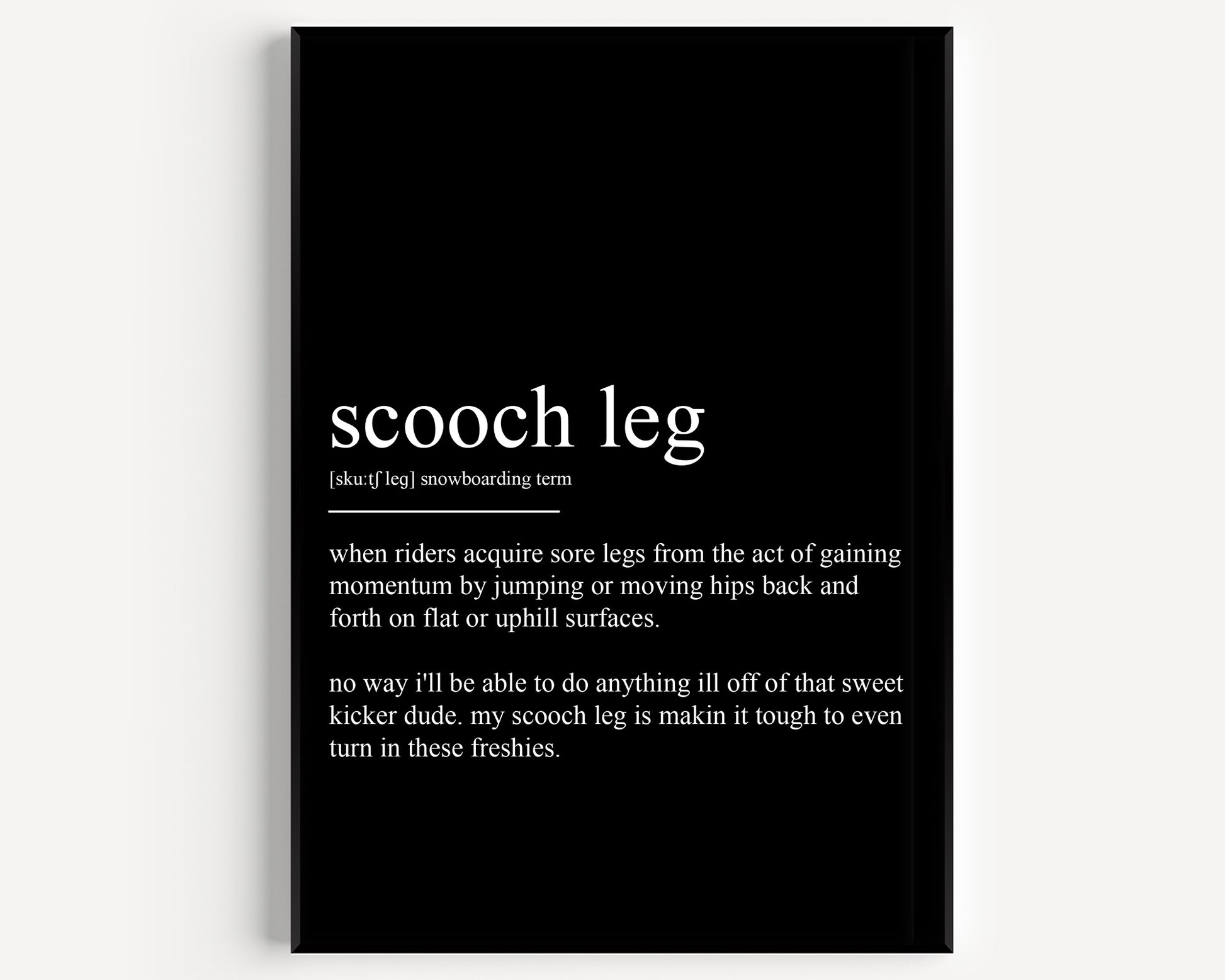 Scooch Leg Definition Print - Magic Posters