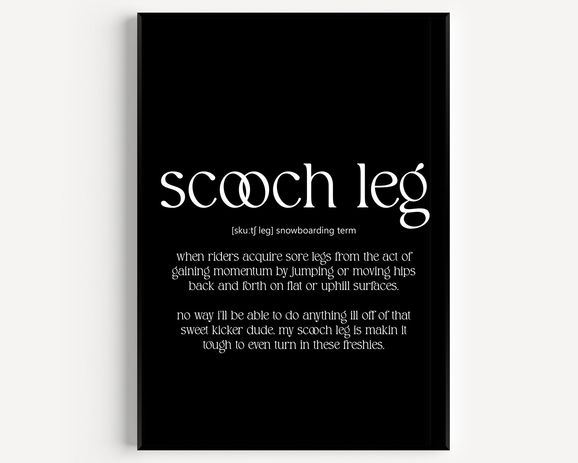 Scooch Leg Definition Print - Magic Posters