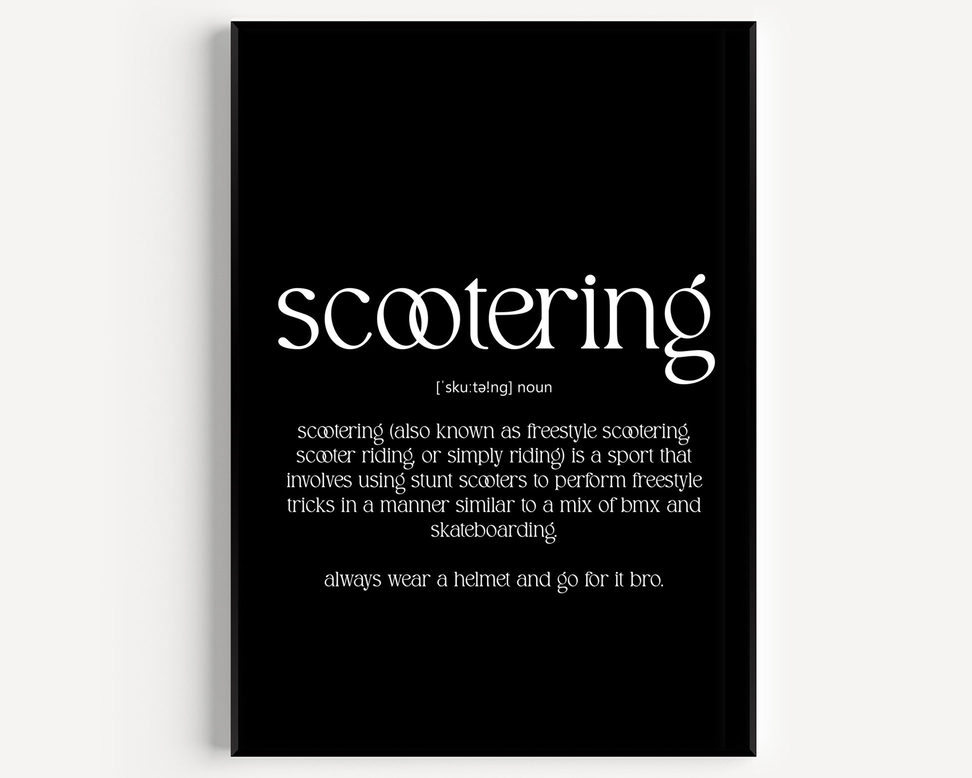 Scootering Definition Print - Magic Posters