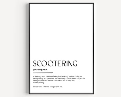 Scootering Definition Print - Magic Posters