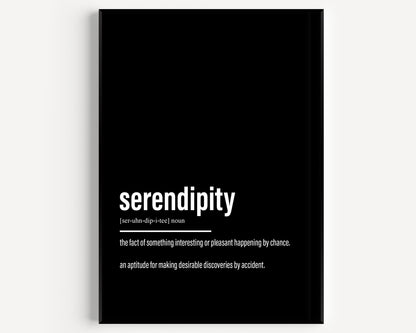 Serendipity Definition Print - Magic Posters