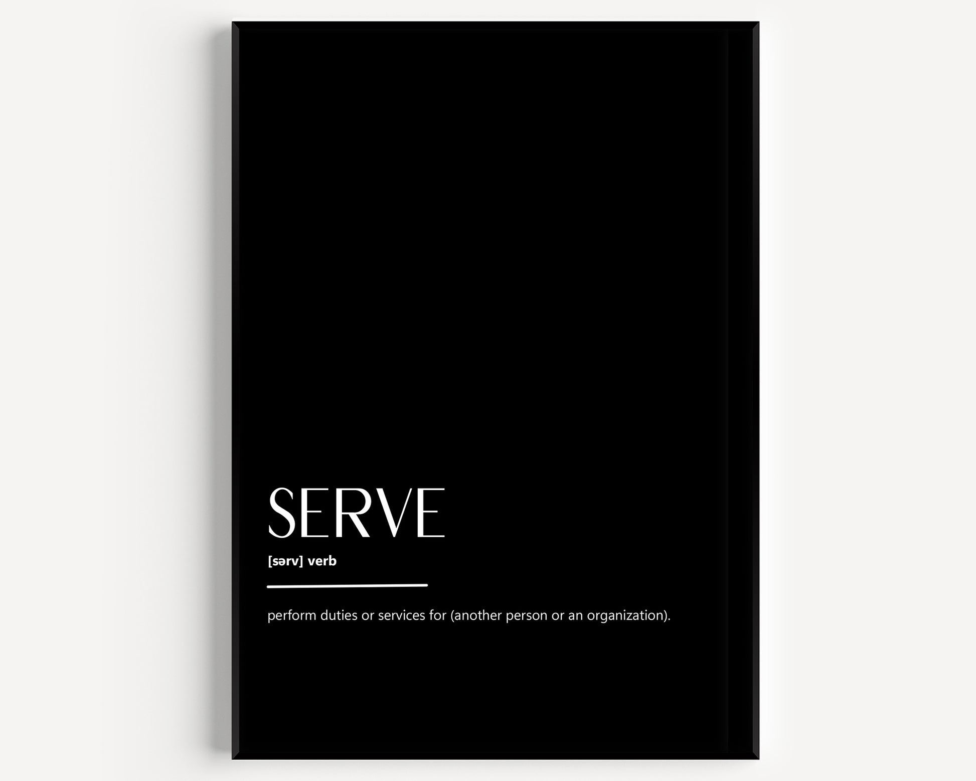 Serve Definition Print - Magic Posters