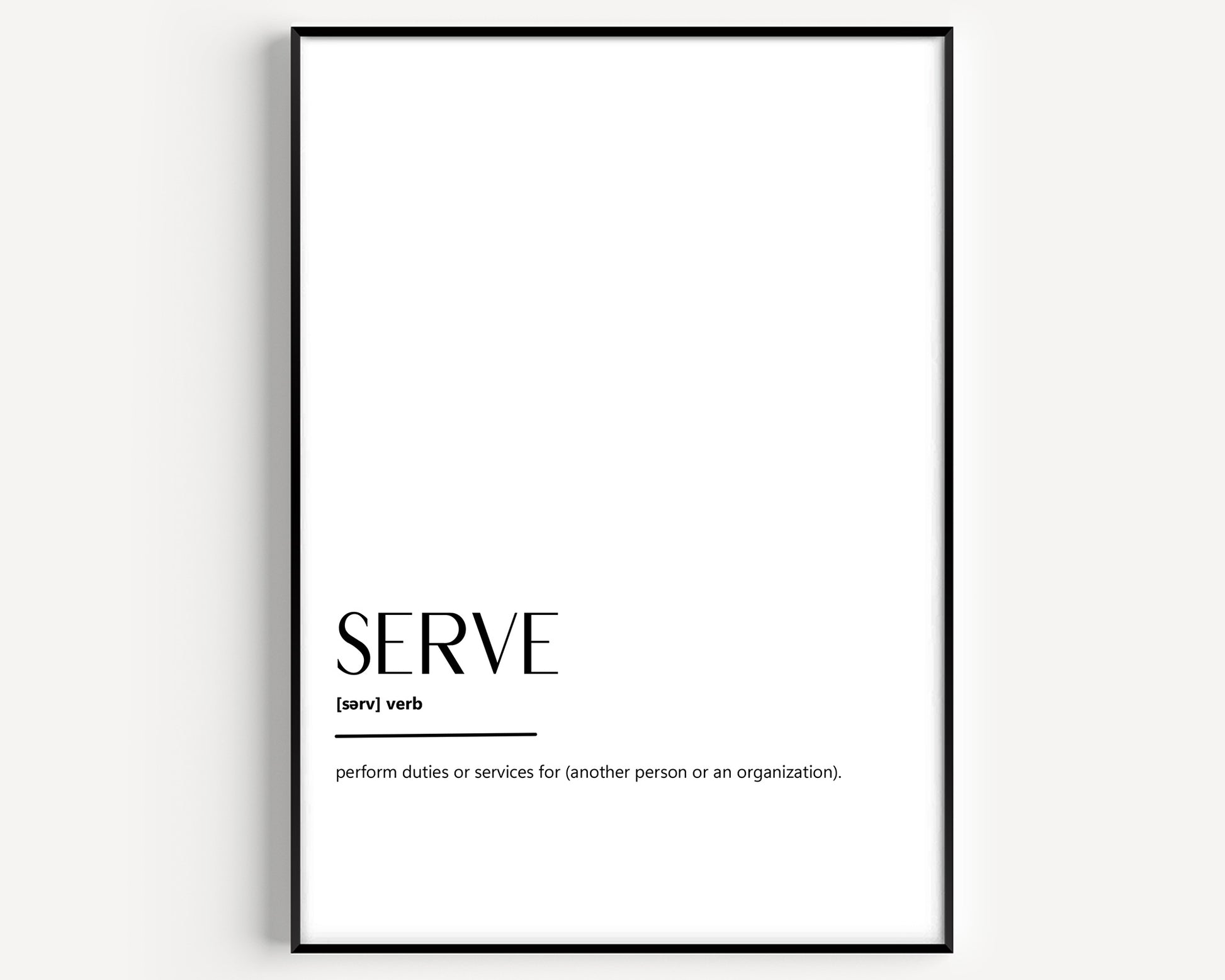 Serve Definition Print - Magic Posters