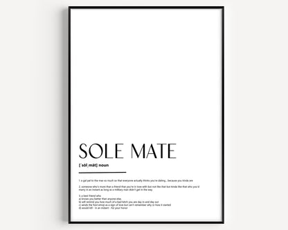 Sole Mate Definition Print - Magic Posters
