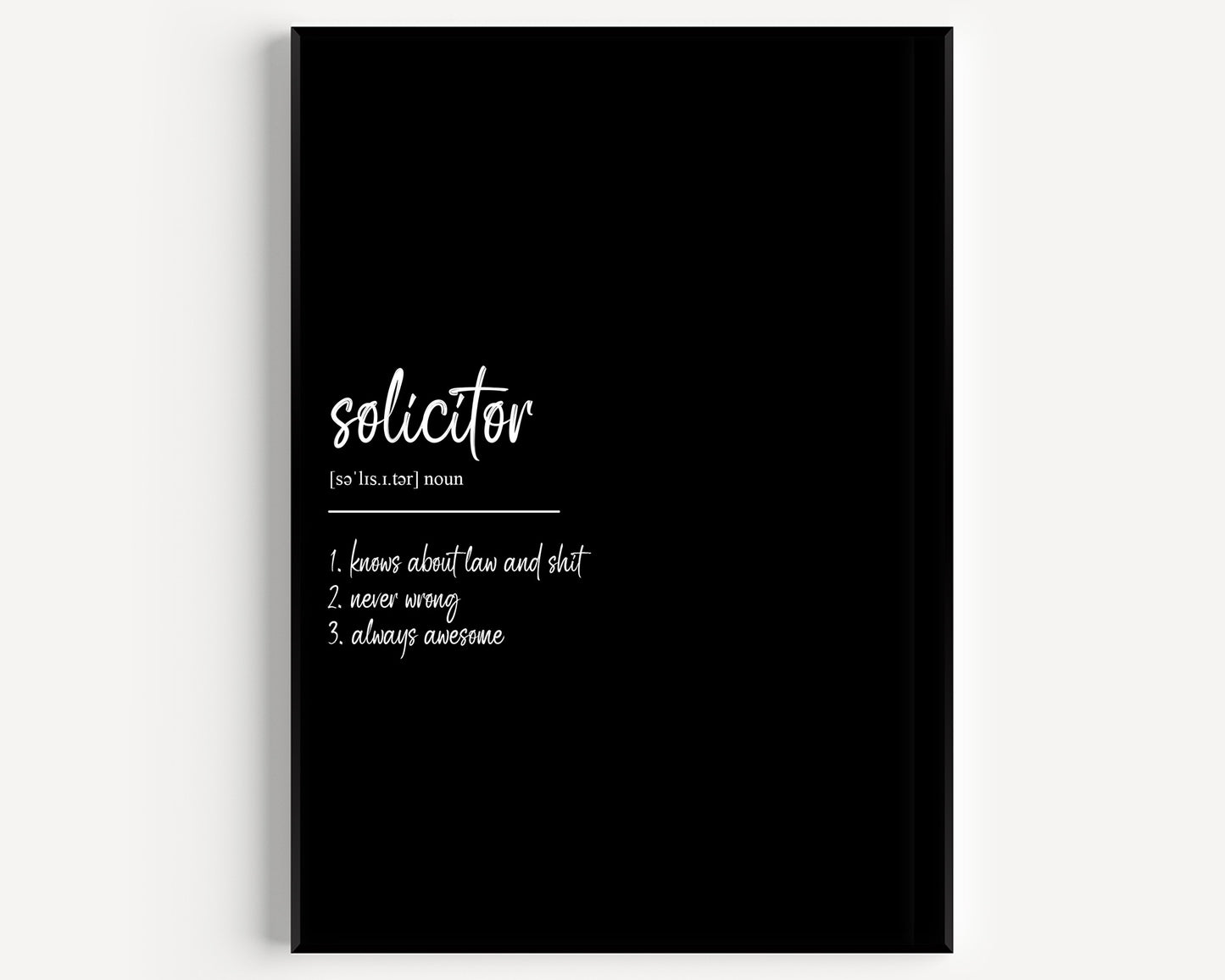 Solicitor Definition Print - V2 - Magic Posters