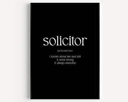 Solicitor Definition Print - V2 - Magic Posters