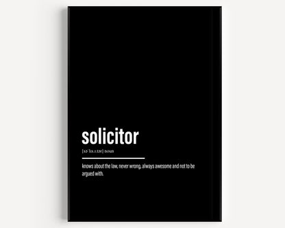 Solicitor Definition Print - Magic Posters