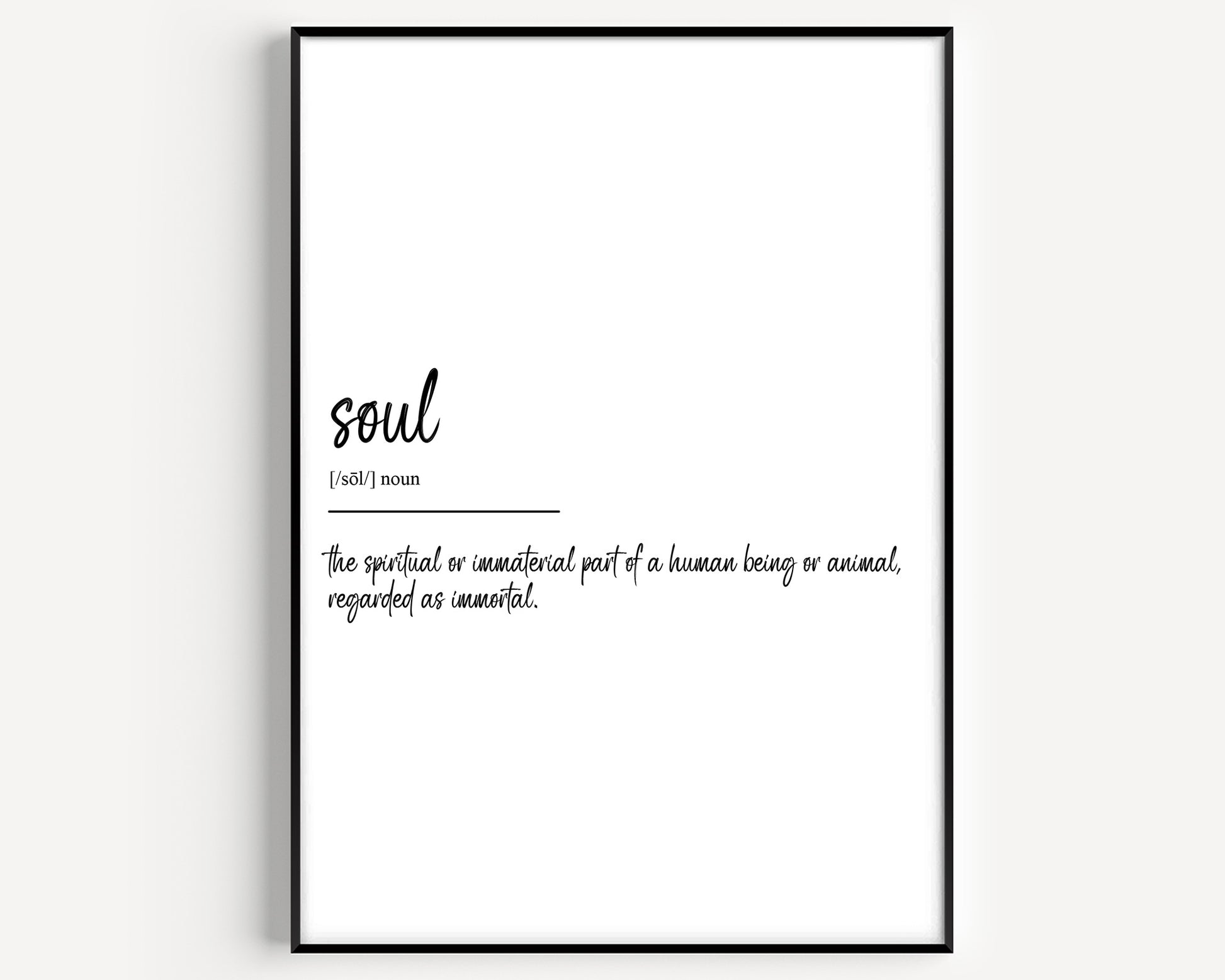 Soul Definition Print - Magic Posters