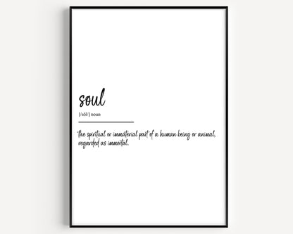 Soul Definition Print - Magic Posters
