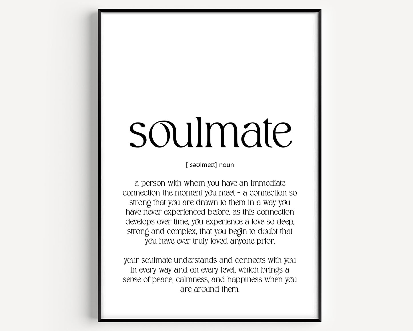 Soulmate Definition Print - Magic Posters