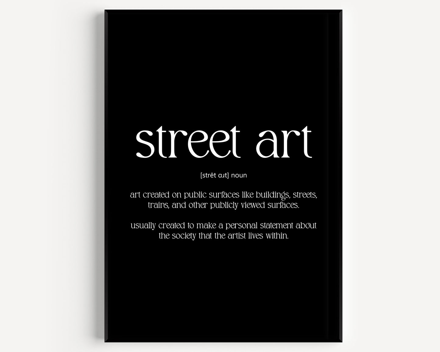Street Art Definition Print - Magic Posters